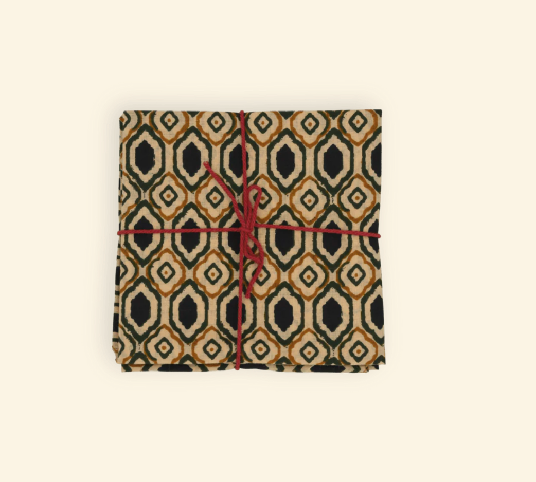 Serviettes de table x4 Luisa Gold