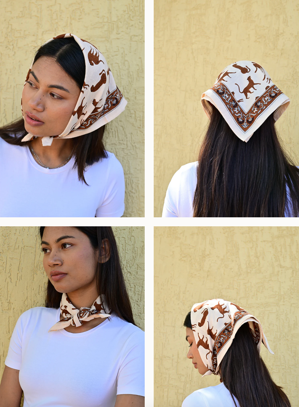 Petit foulard Fauve Latte - Byzantine