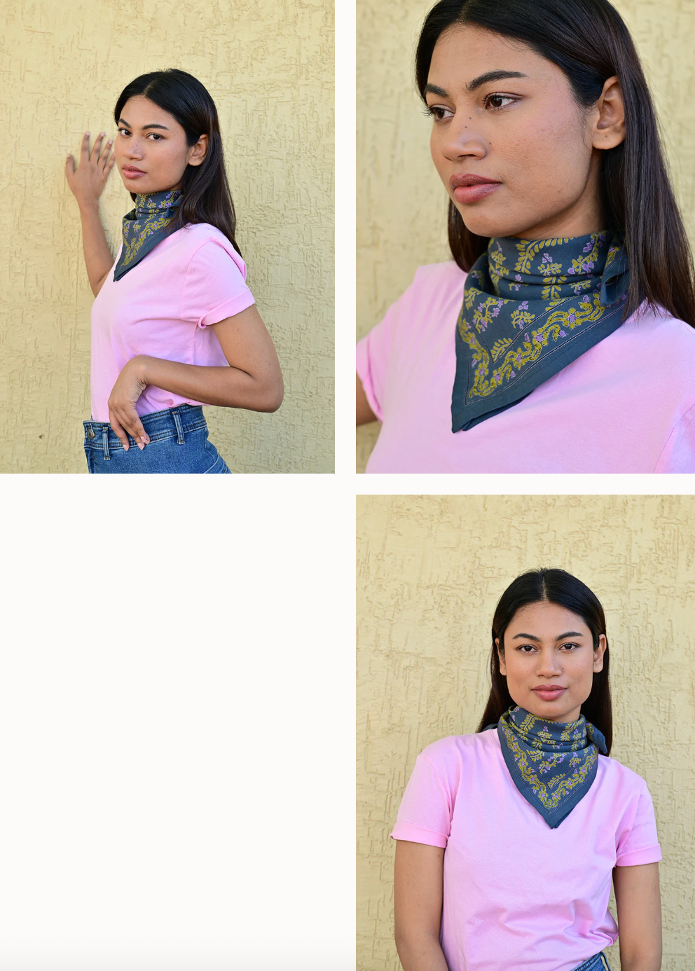 Petit foulard Antoinette Bleu Marine - Byzantine