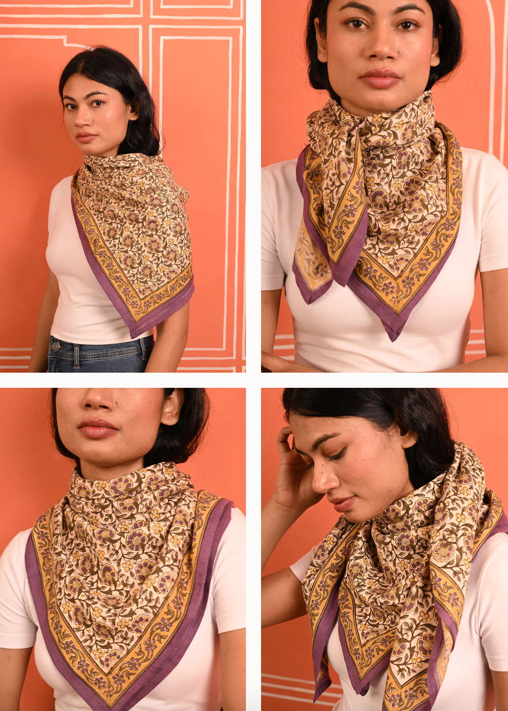 Grand foulard BOUGAINVILLIERS Soleil - Byzantine
