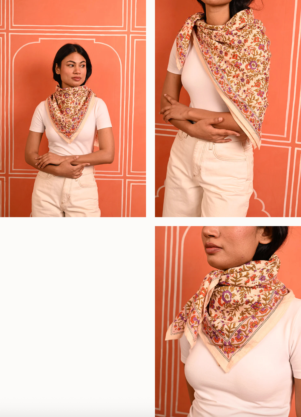 Grand foulard CALYPSO Flame - Byzantine