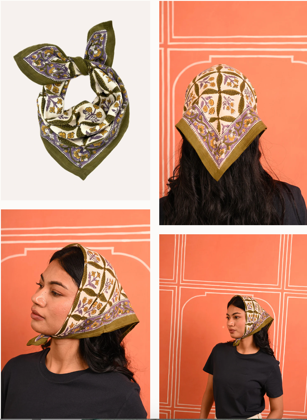Petit foulard ZÉNON Vert - Byzantine