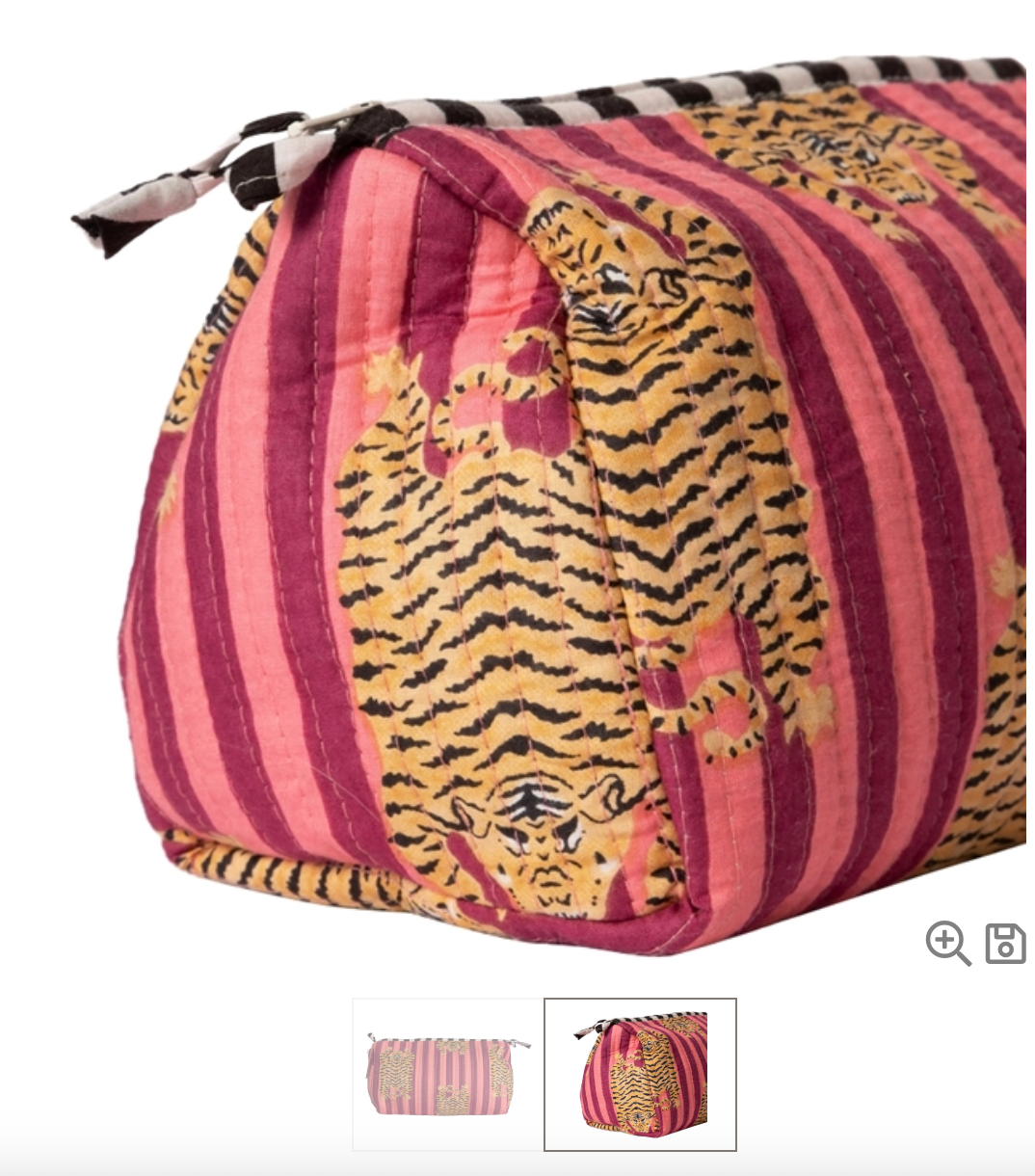 Trousse à maquillage - de toilette - Tigres - 12x20 cm