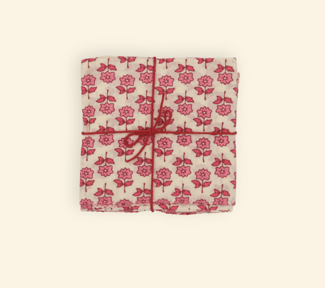 Serviettes de table x4 - Bourrache Fadded