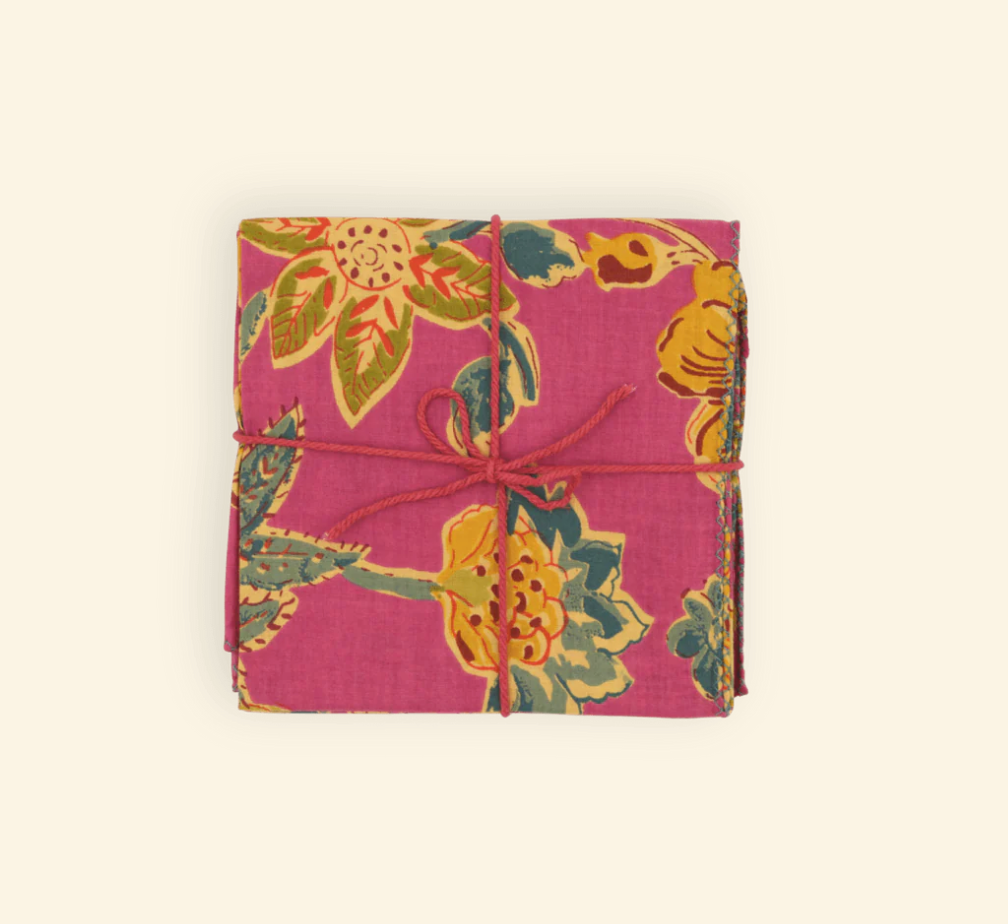 Serviettes de table x4 - Liseron Carmine