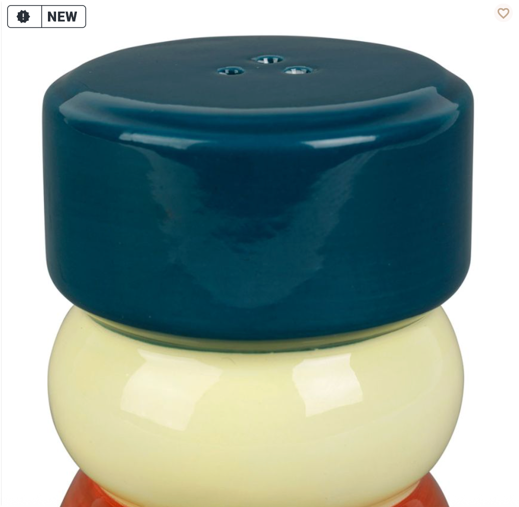 SALIERE POIVRIERE BTE KITCHFUN EMERAUDE+JAUNE