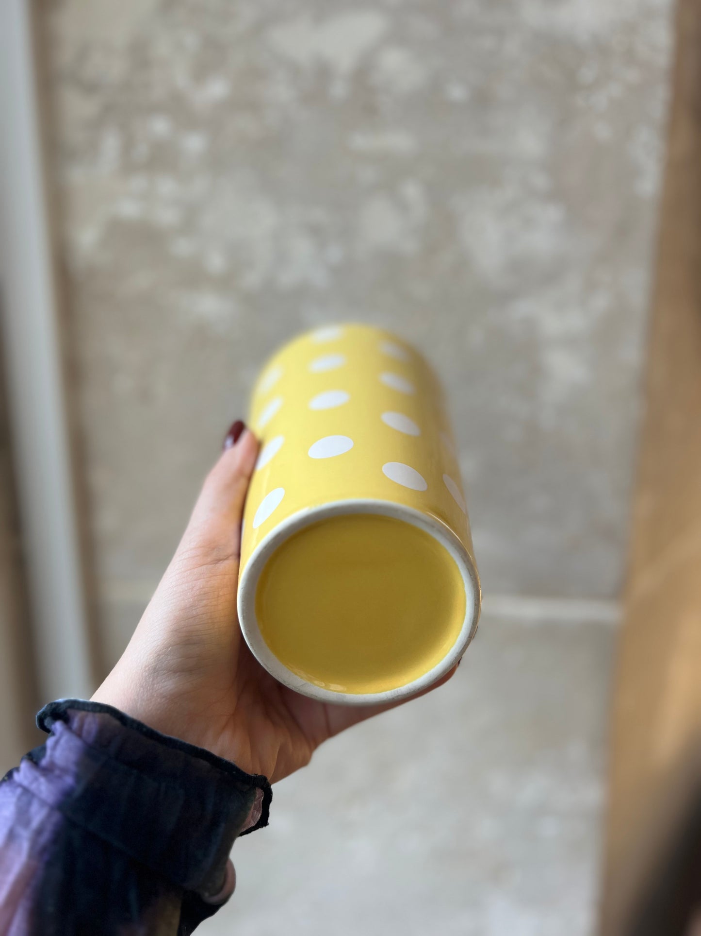 Vase à pois vintage