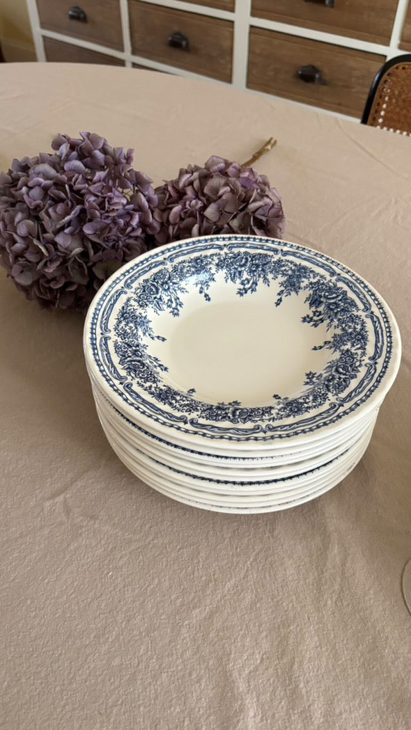 Assiettes semi creuses vintage