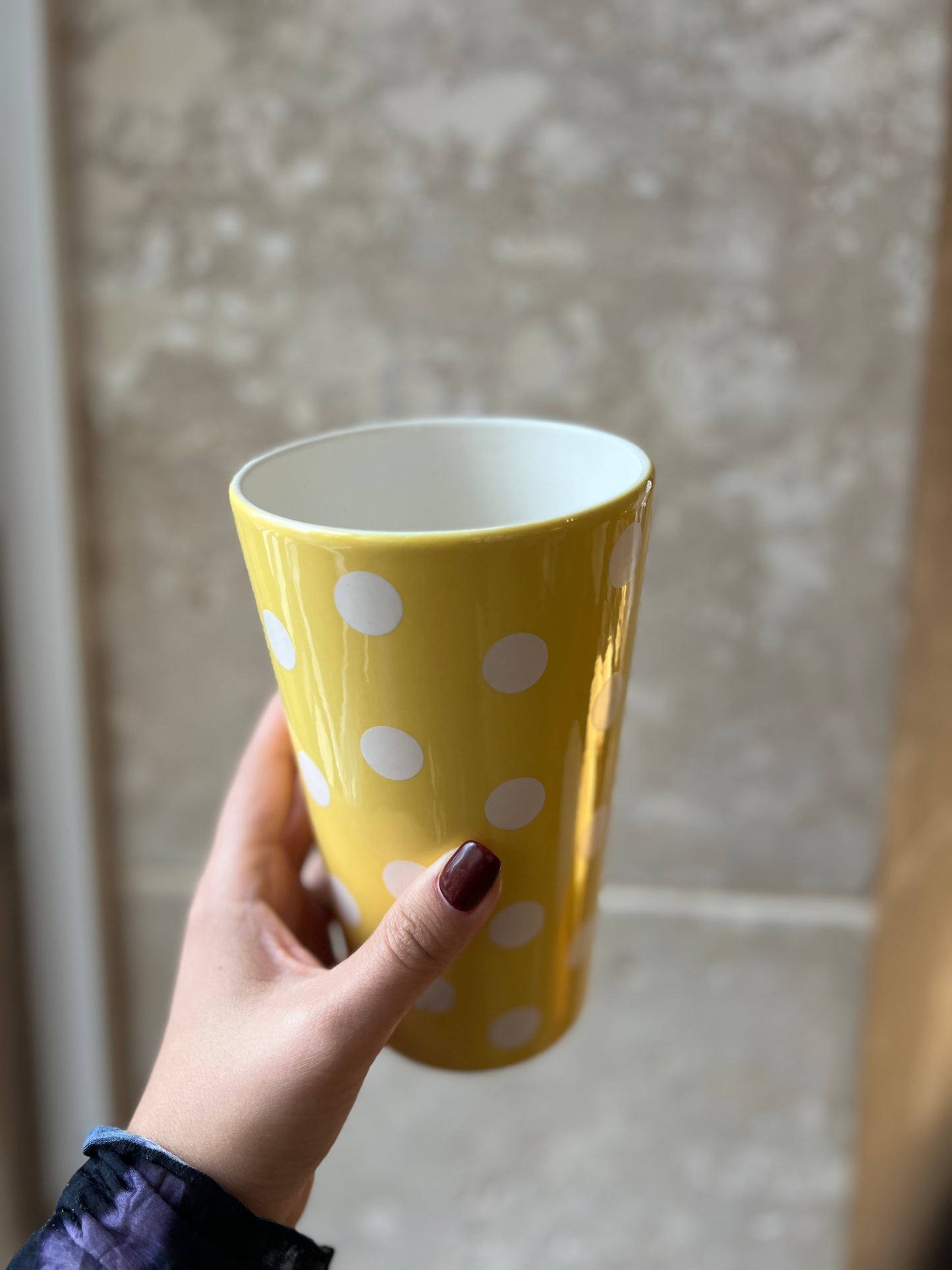 Vase à pois vintage