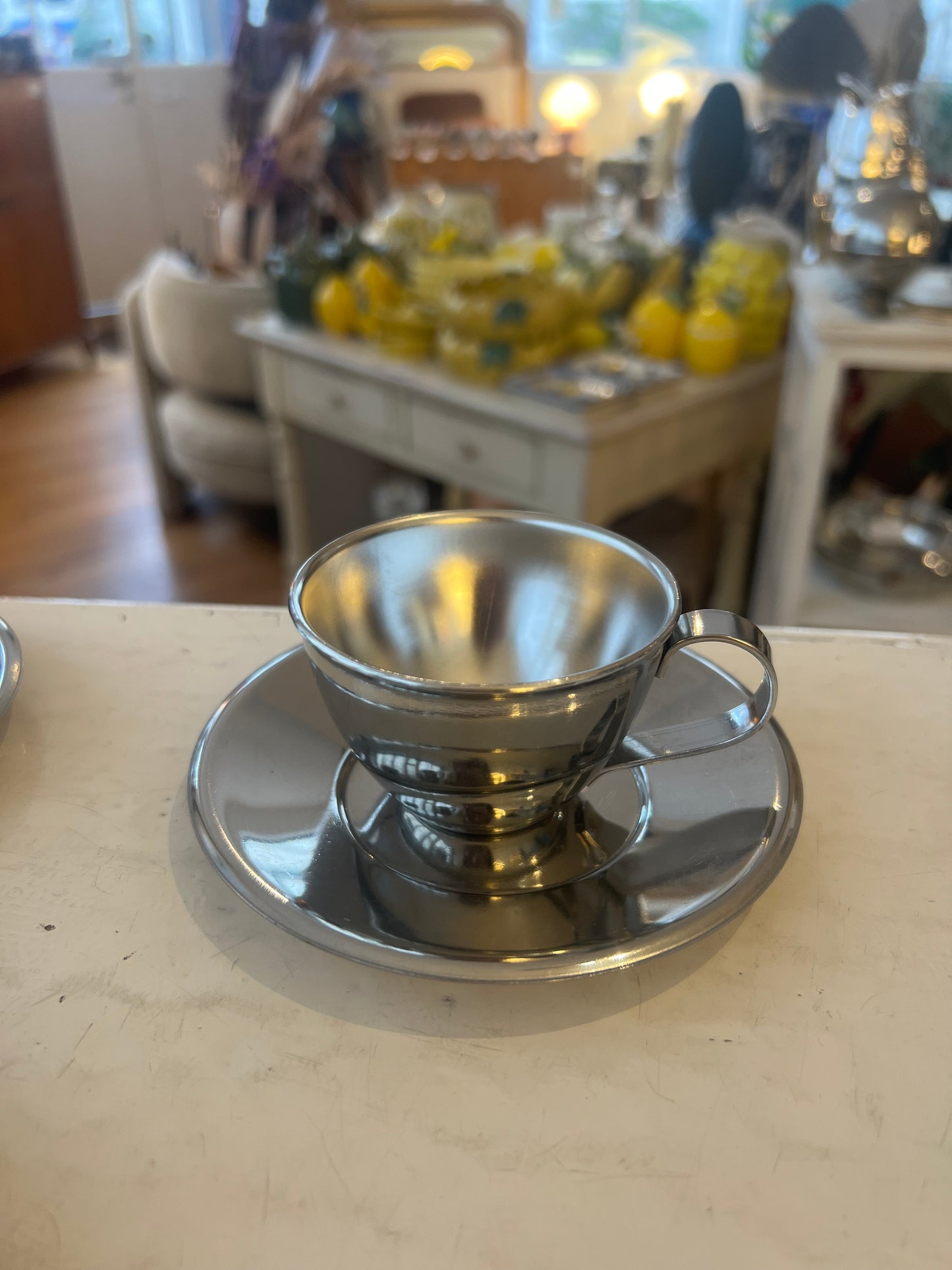 Tasses inox vintage