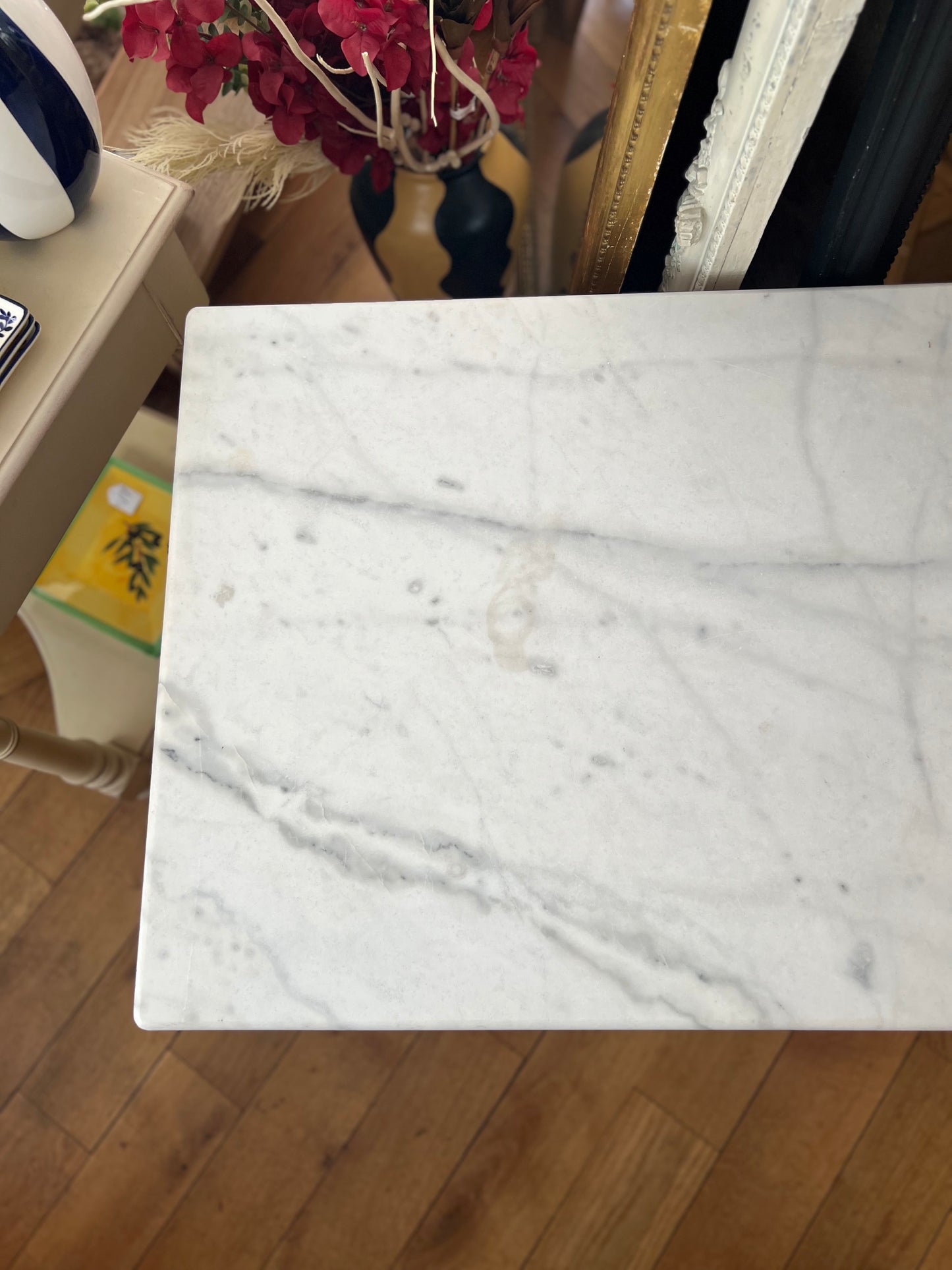 Table bistrot marbre vintage