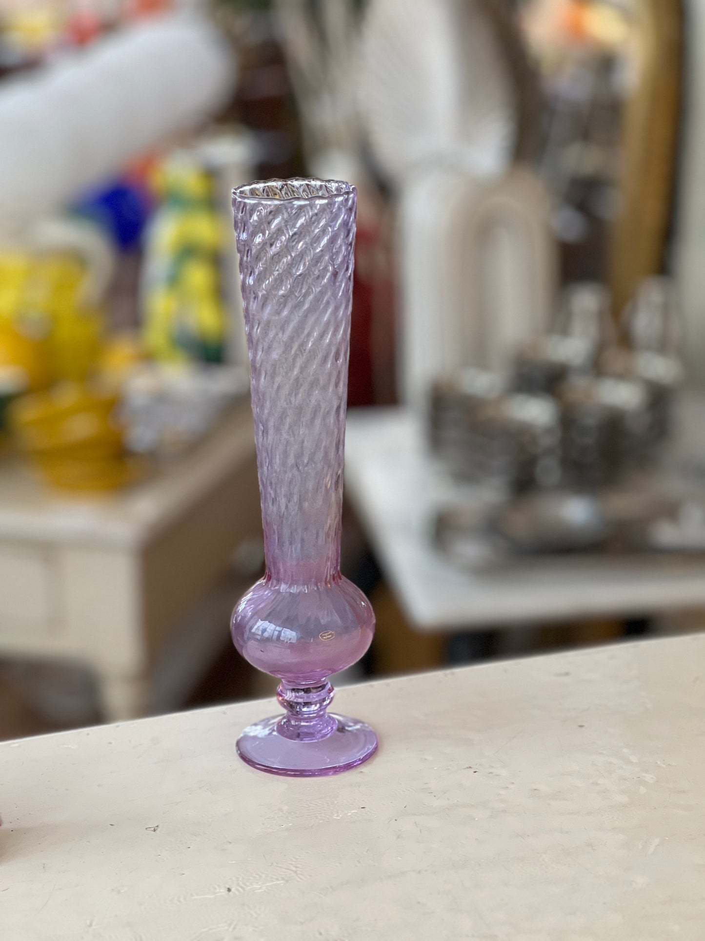 Vase soliflore violet vintage