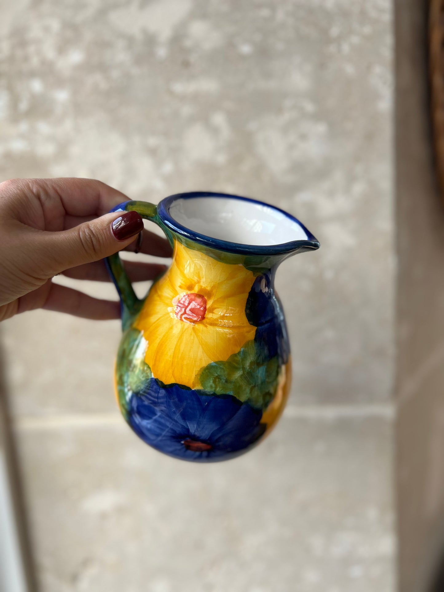 Cruche vintage fleurs