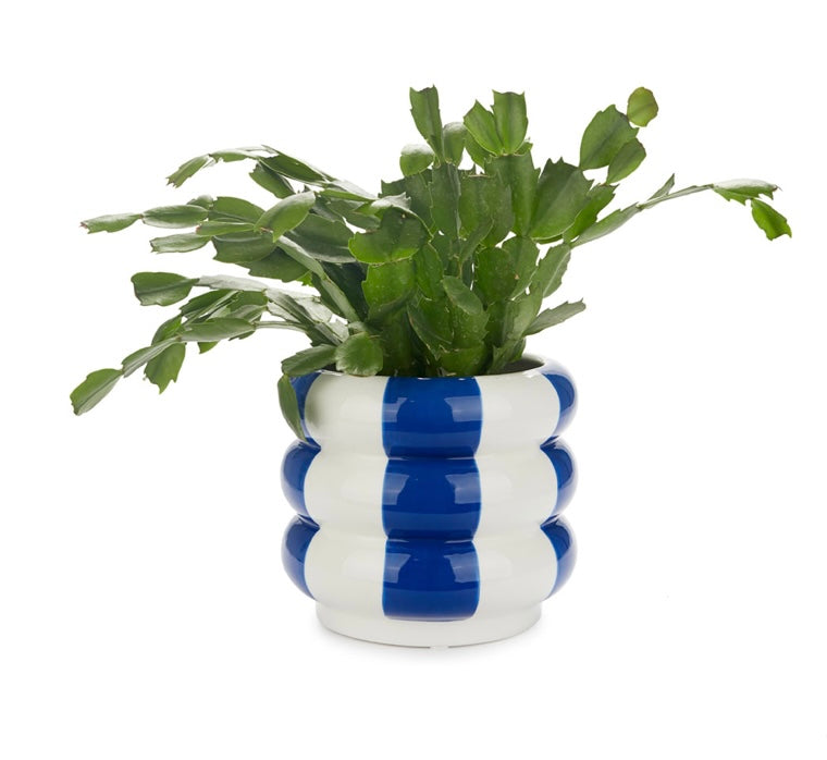 Pot de fleurs Float bleu en céramique
