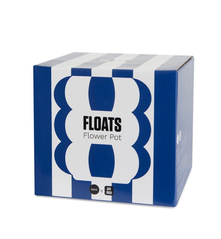Pot de fleurs Float bleu en céramique