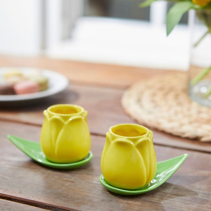 Tasse à café Tulipe jaune