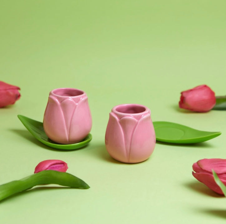 Tasses à café Tulip rose