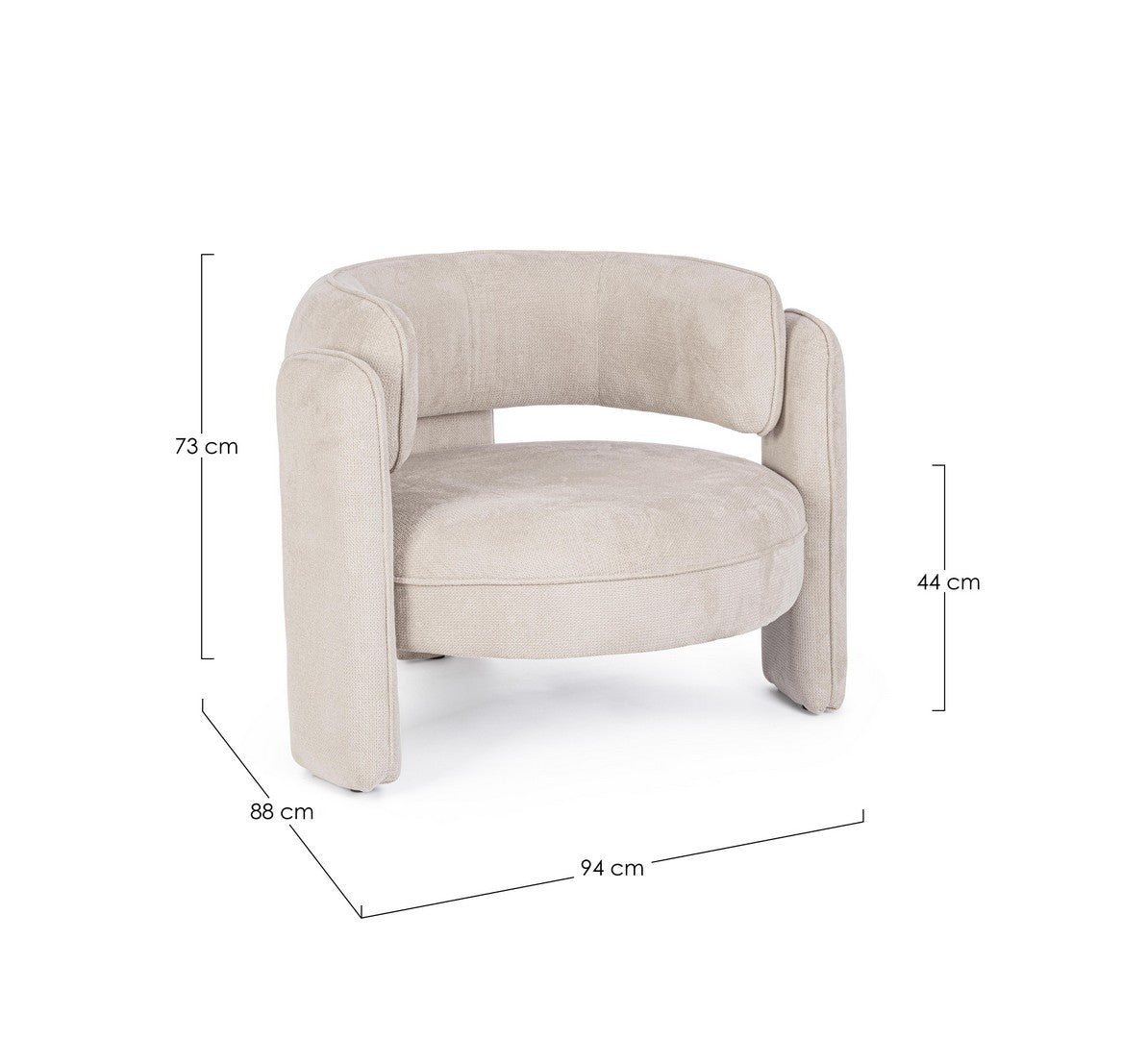 Fauteuil Aisha Beige