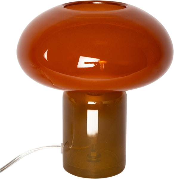 Lampe Verre Marron/Ambre - 23xø22 cm