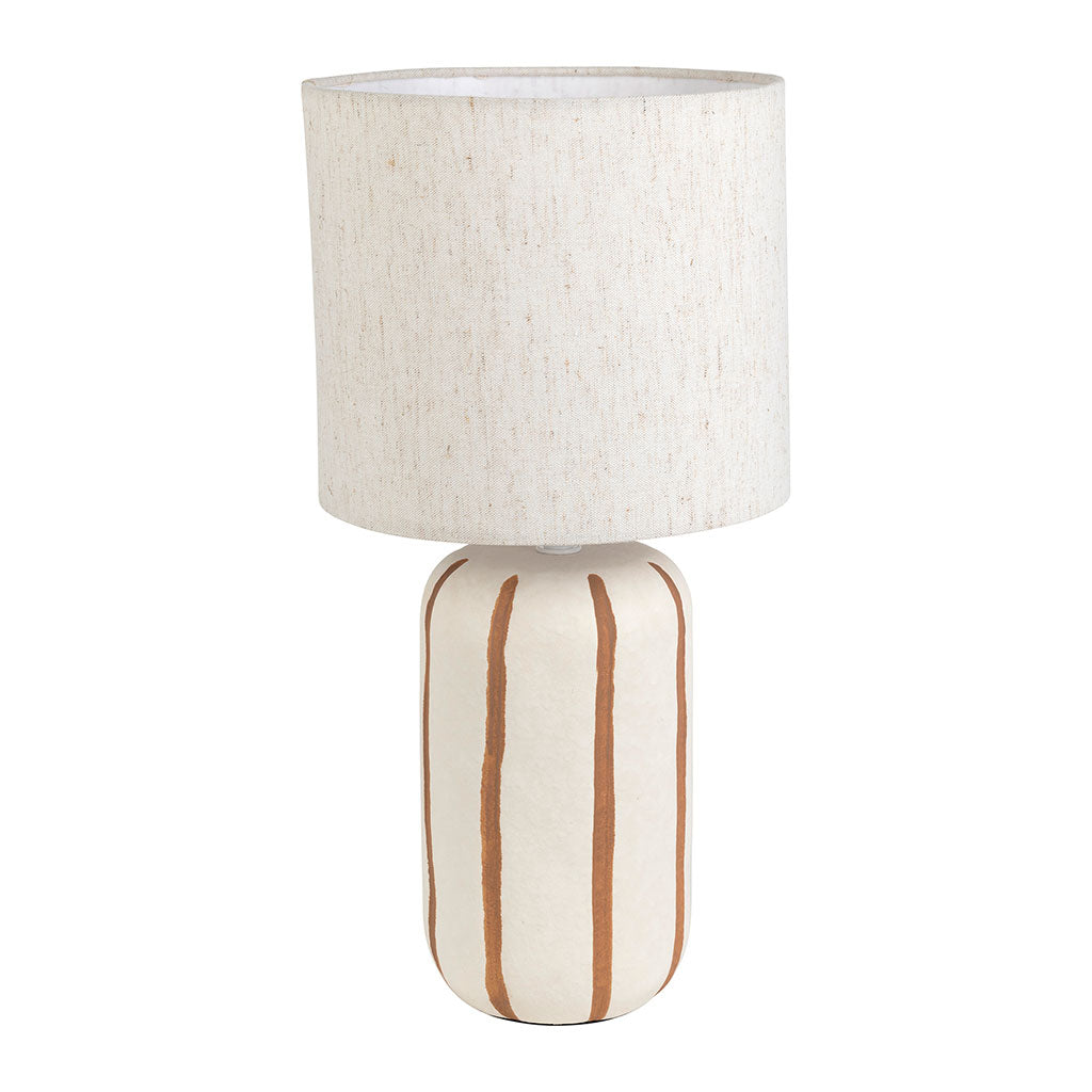 LAMPE PAESE BRUN+ECRU D20XH40CM CERAMIQUE