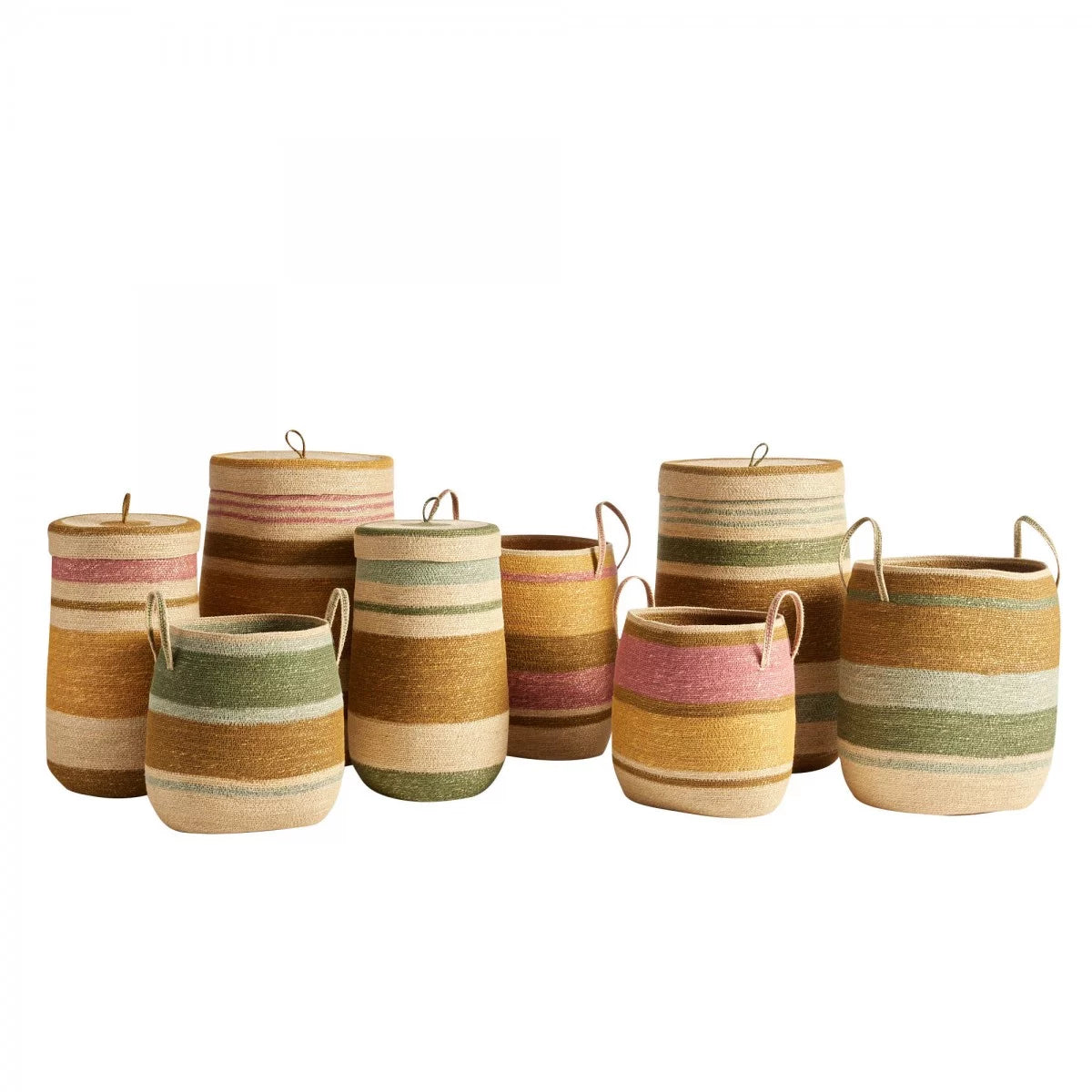 Panier à linge S - Vert/Noisette