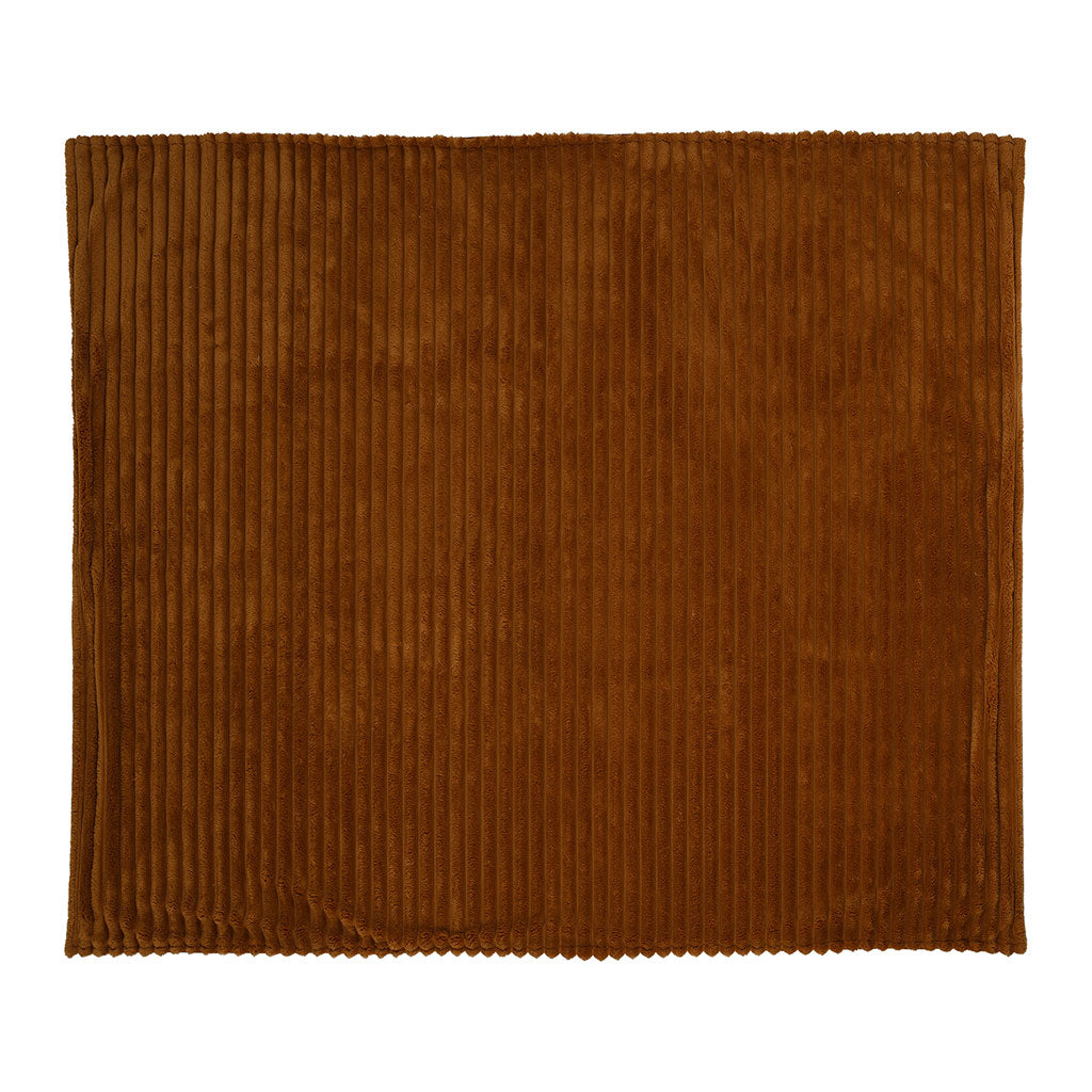 PLAID KLOSEN CAMEL 145X125CM VELOURS POLYESTER