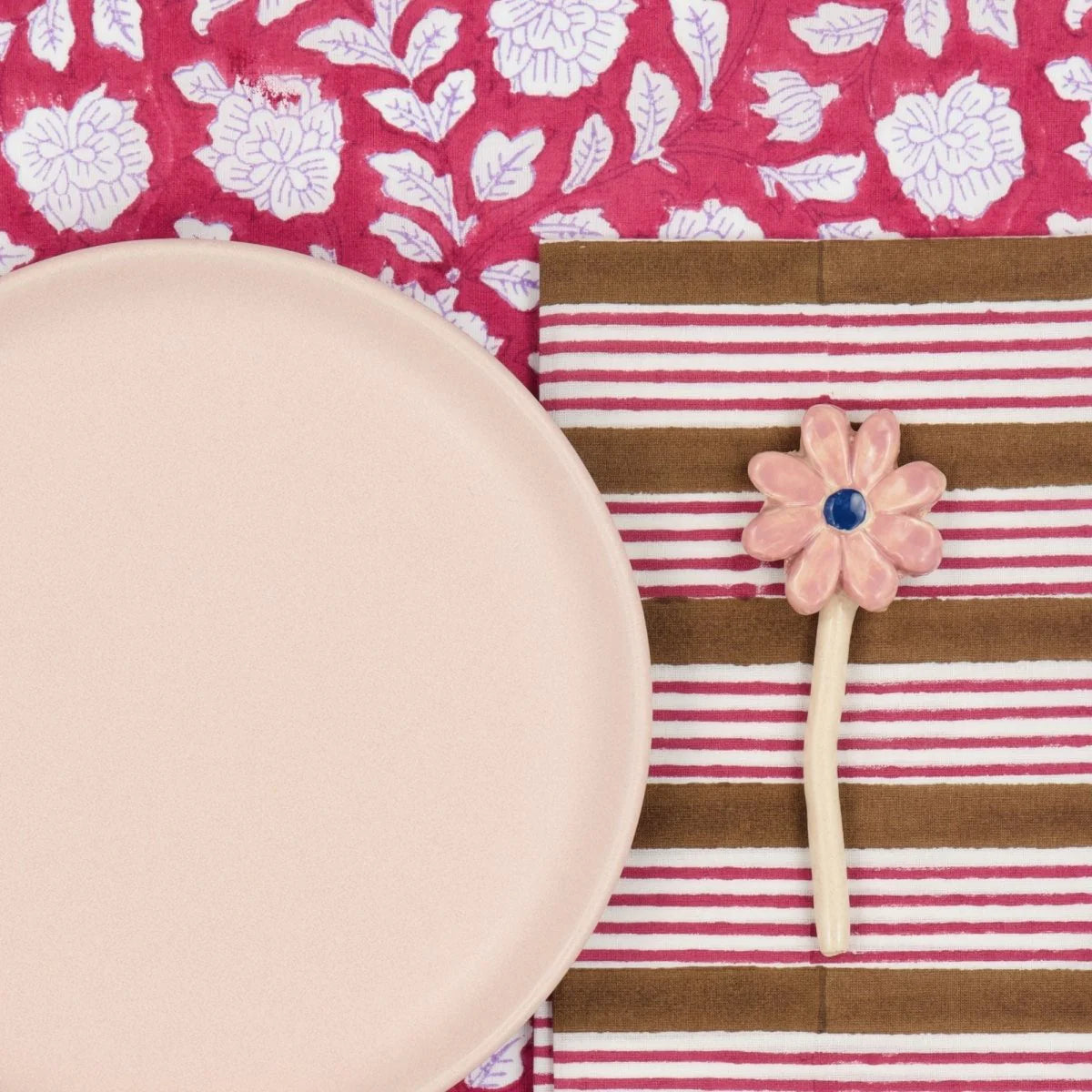 Serviette de table x4 Alice Cappuccino