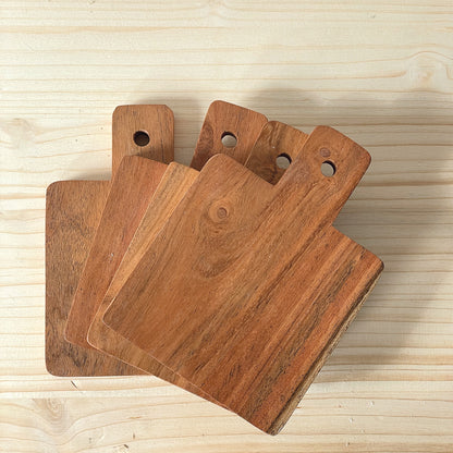Set de 4 mini planches bois L14 P10 H1cm