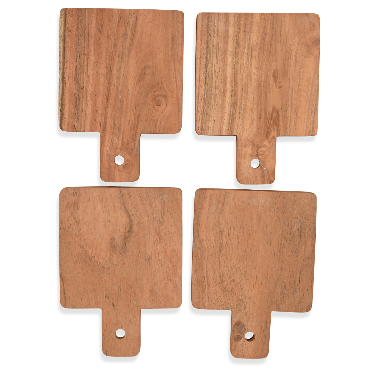 Set de 4 mini planches bois L14 P10 H1cm
