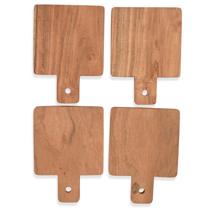 Set de 4 mini planches bois L14 P10 H1cm