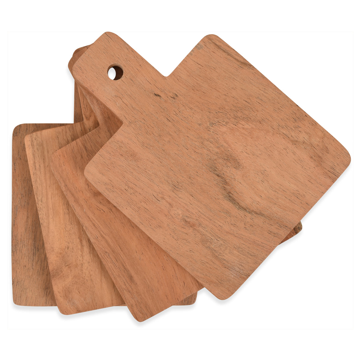 Set de 4 mini planches bois L14 P10 H1cm