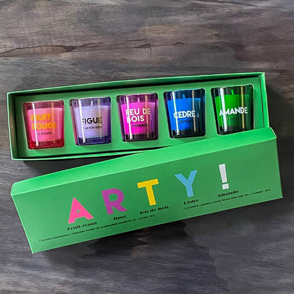 Coffret de 5 bougies Arty D4,5 H5cm