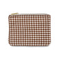 Trousse sixties Brigitte marron 17x12cm