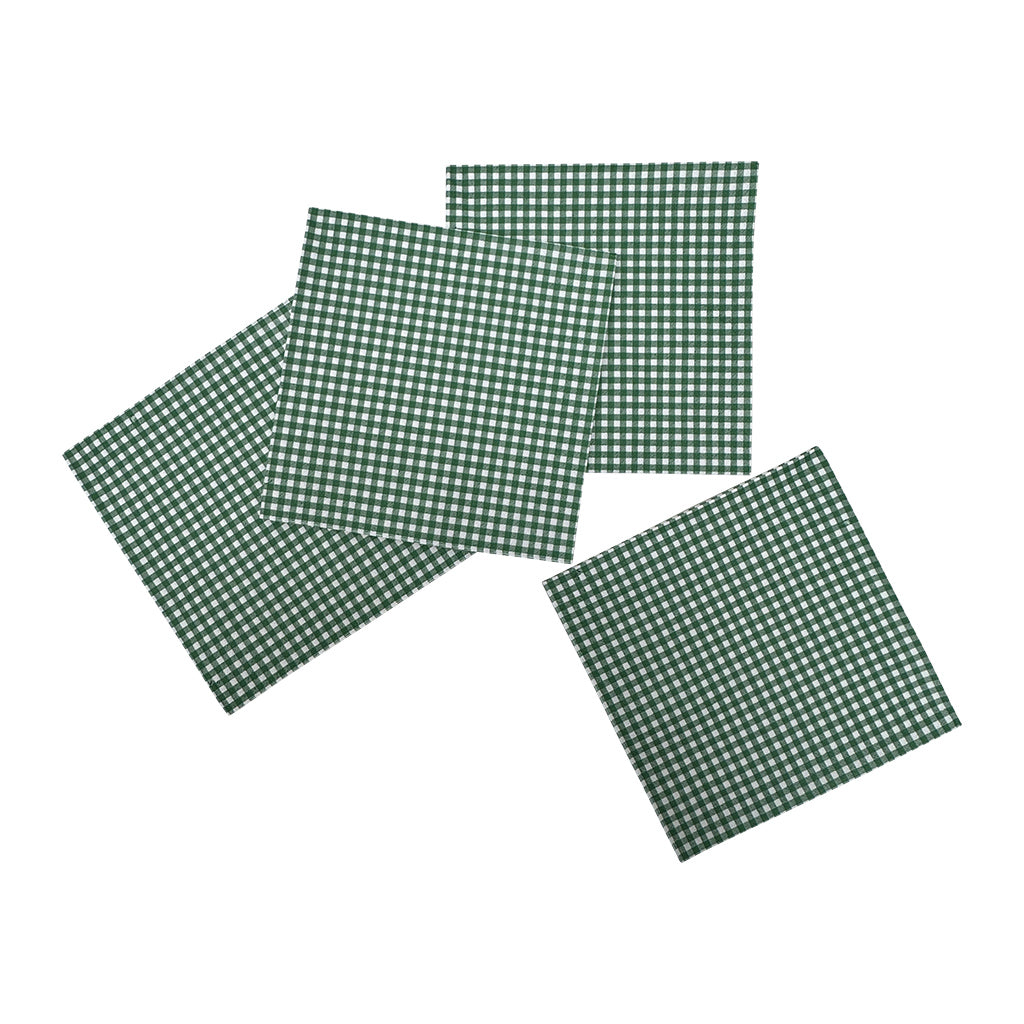 serviette papier vichy vert 33x33cm