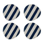 Dessous de verre rayures bleu D10 H0,6cm