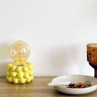 Lampe décorative citron à piles D12.5 H17.5cm