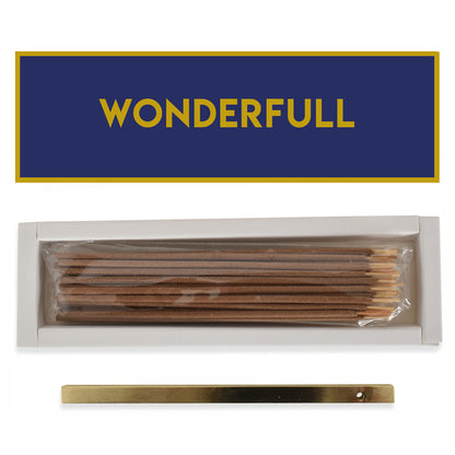 Encens bâtonnets glam wonderfull prune noire noir avec support