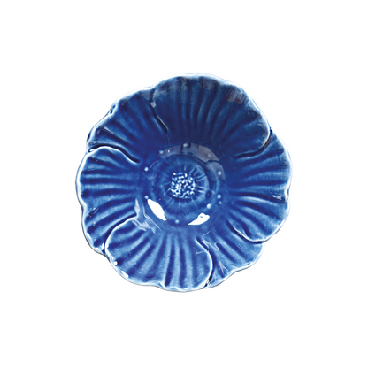 Coupelle Fleur bleu D15 H6cm