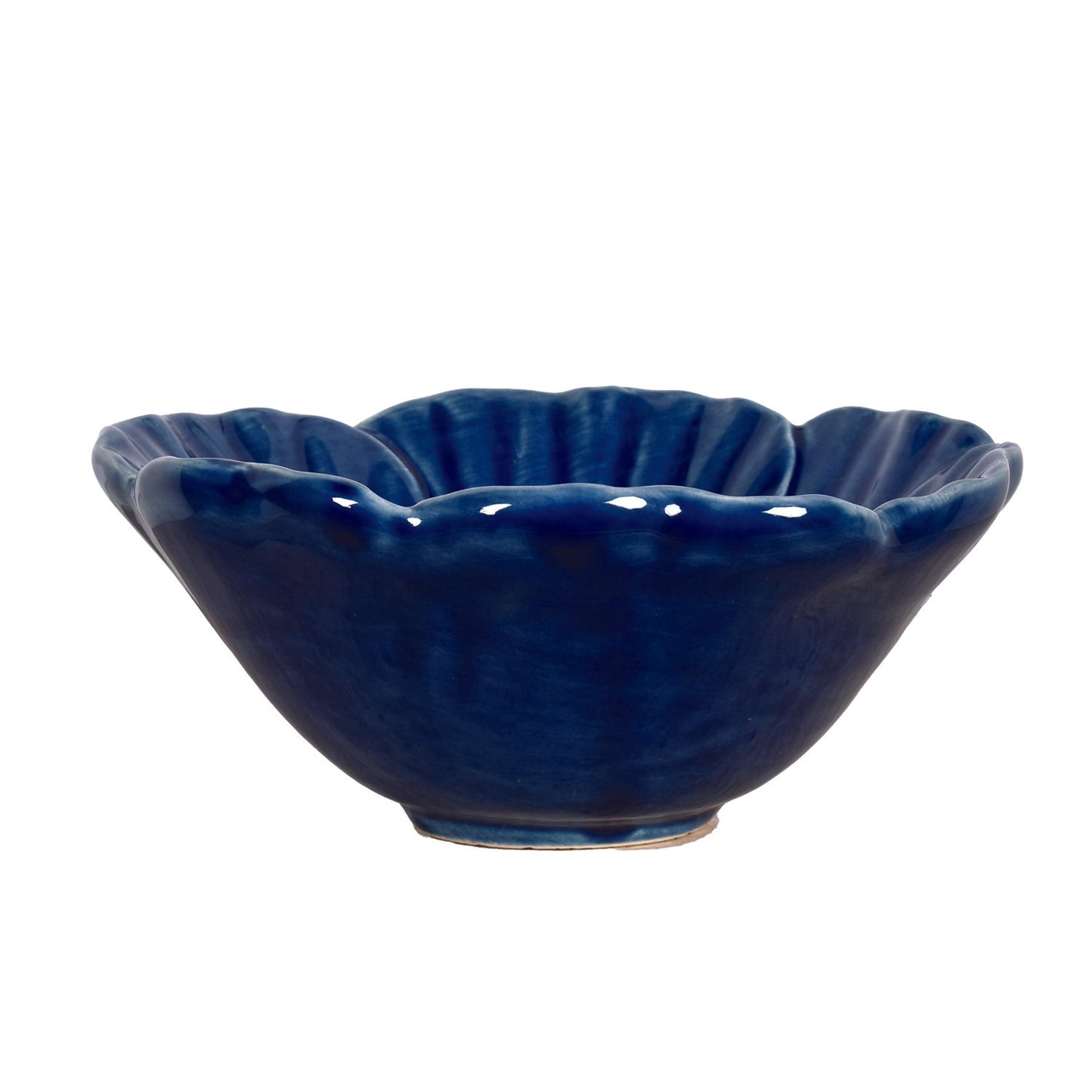 Coupelle Fleur bleu D15 H6cm