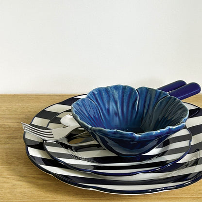 Coupelle Fleur bleu D15 H6cm