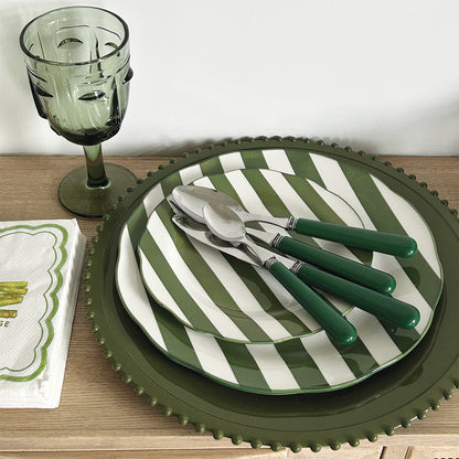 Set de 4 Assiettes dessert trattoria vert D19cm