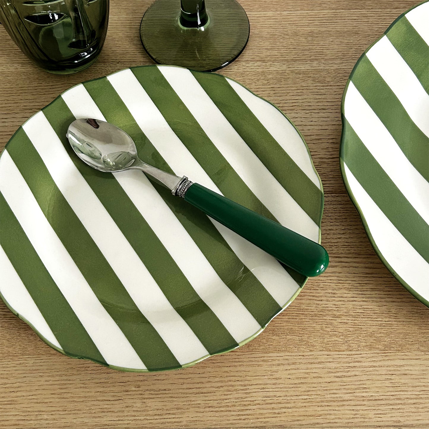 Set de 4 Assiettes dessert trattoria vert D19cm