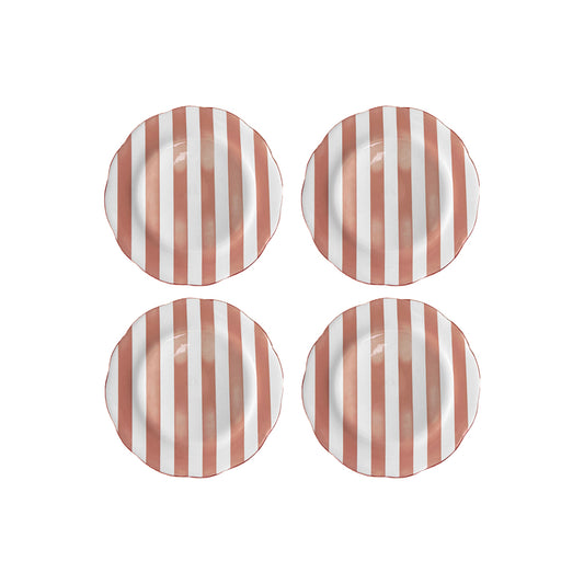Set de 4 assiettes dessert trattoria rose D19cm