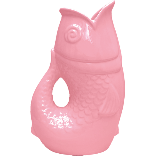 Vase poisson xxl rose L16,5 P26 H39,5 cm