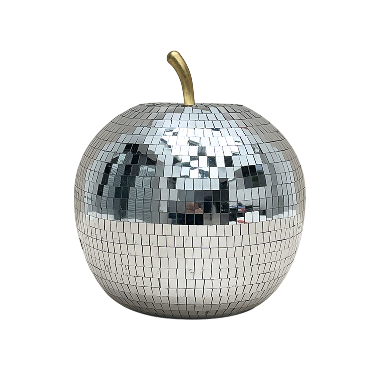 Déco LED pomme disco à piles D16 H17,5cm