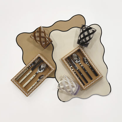 Set de 4 couverts Gustave ivoire