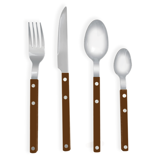 Set de 4 couverts Gustave moka