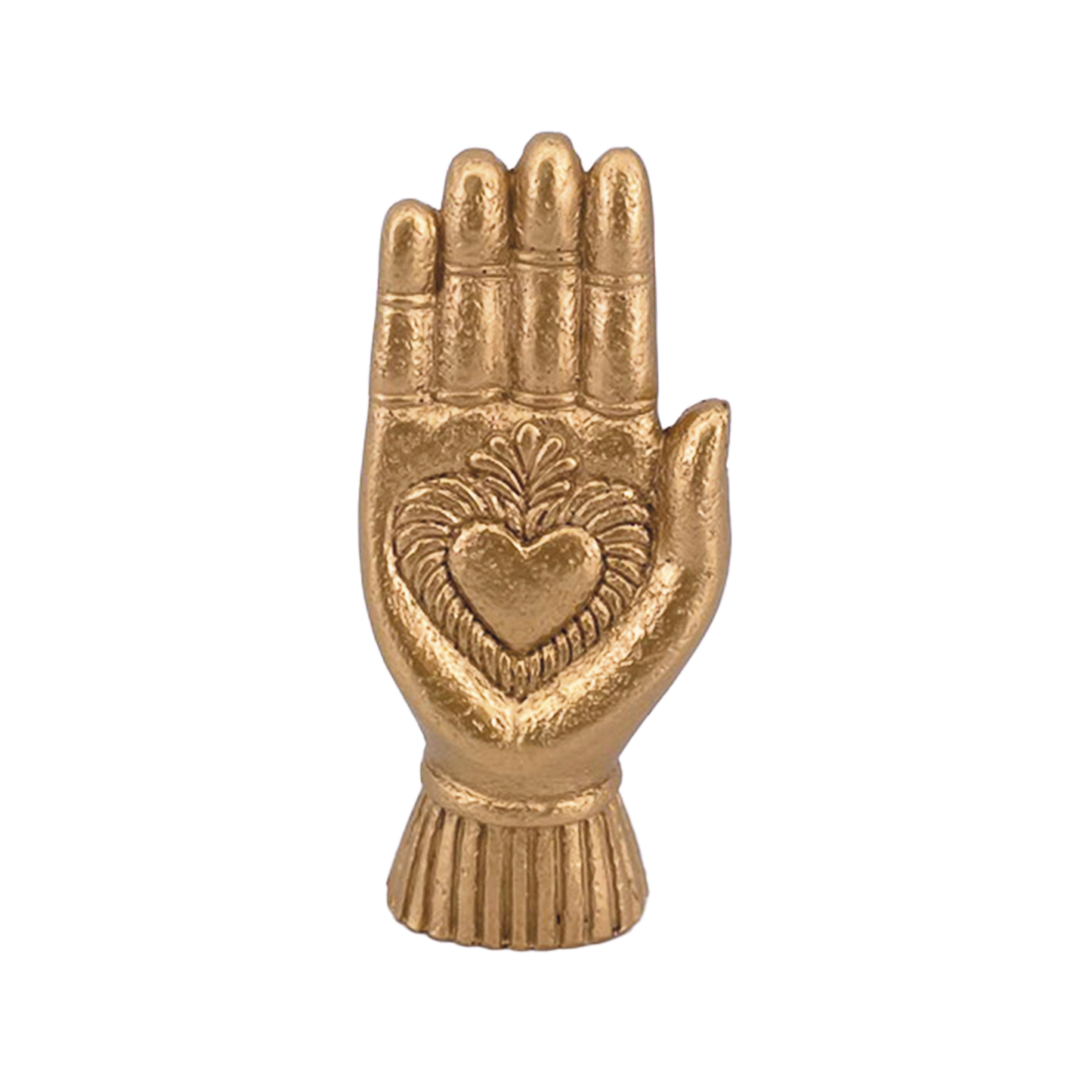 Déco main Ex-voto doré L7 P3,5 H16cm