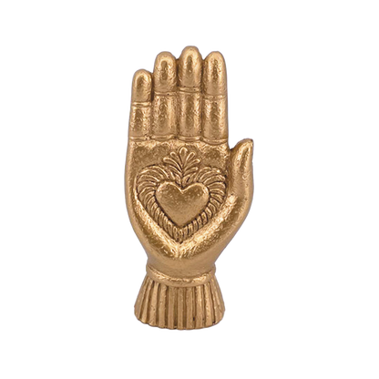 Déco main Ex-voto doré L7 P3,5 H16cm