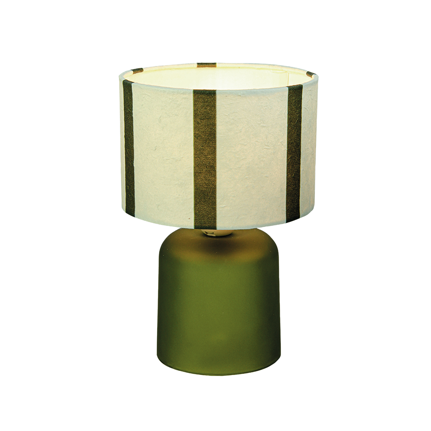 Déco LED rayure kaki à piles D13 H20cm